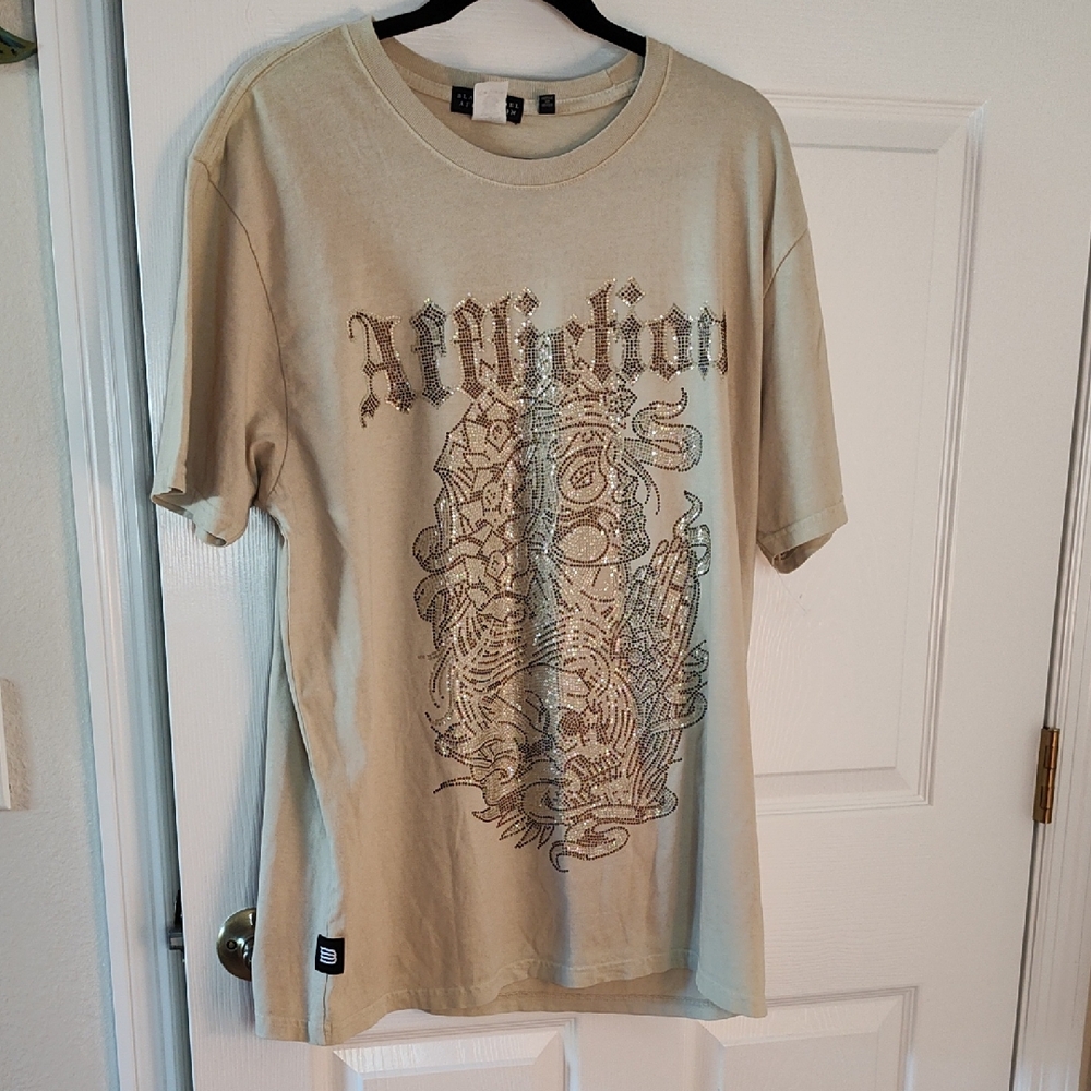 Affliction Tan Graphic Tee